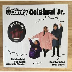 Kid's Wearable Blanket - One Size - Red Plaid - Soft & Cozy